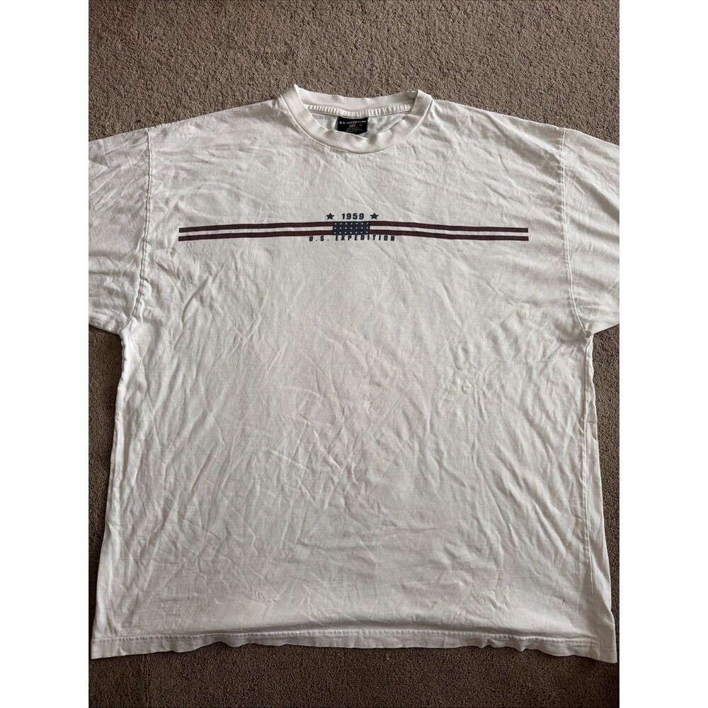 Us Expedition 1959 Y2K Vintage American Flag Shirt XL